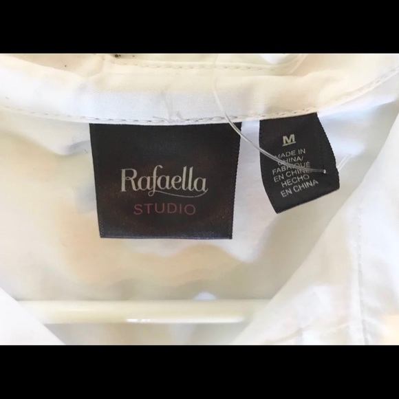Rafaella Studio White Button-Down Blouse - Picture 2 of 4